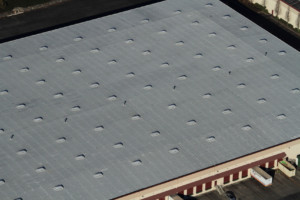 Aerial view of Commercial Roofing Project in Fife.