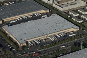 Aerial view of Commercial Roofing Project in Fife.